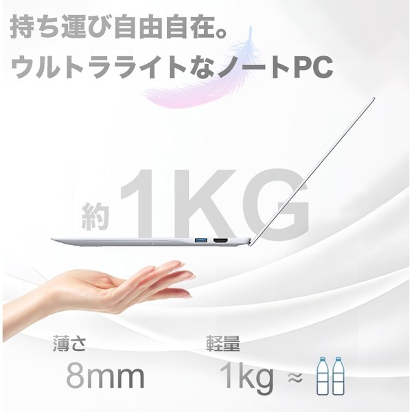 【新品パソコン】ノートパソコン PASOUL MATE14 ホワイト ウルトラライトブック 14インチ Windows11 Intel Core Ultra5 125H メモリ24GB SSD512GB 英語配列キーsub_image4