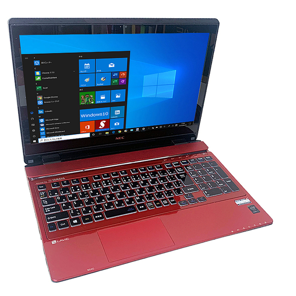 【中古パソコン】NEC LAVIE NS750/BAR 中古 ノート Office Win10 home 第5世代 タッチパネル [Core i7 5500U 8GB SSD256GB BD 無線 テンキー カメラ 15.6型 レッド] :良品sub_image2