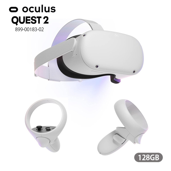 【中古】Facabook Oculus Quest2 899-00183-02 128GB 完全ワイヤレスのオールインワンVR ヘッドセット コントローラー 6GB RAM Qualcomm Snapdragon XR2sub_image1