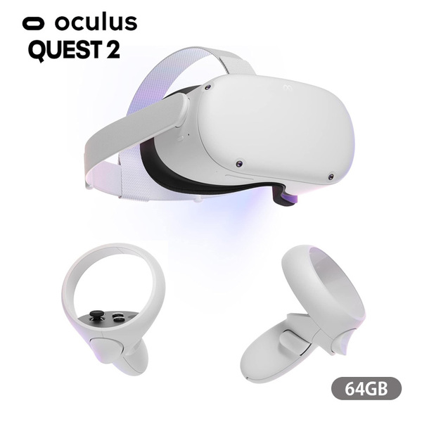 【中古】Facabook Oculus Quest2 301-0164GB VR 完全ワイヤレスのオールインワンVR ヘッドセット コントローラー 6GB RAM Qualcomm Snapdragon SD865sub_image1