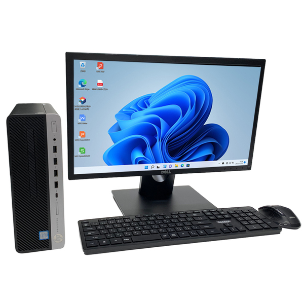  【今だけ大画面24インチ液晶】HP ProDesk 600G5 SFFすぐ使えるセット 中古 デスク Office Win10 第9世代 無線キー・マウス[CI5(9500)-3.0GHZ 16G SSD512GB 24型液晶]sub_image3
