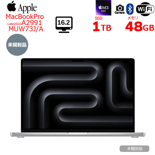【未開封品】Apple MacBook Pro 16inch MUW73J/A A2991 2023 [Apple M3 Max 16コアCPU 40コアGPU 48GB SSD1TB 無線 BT カメラ 16.2型 Space Black] :未開封品sub_image1