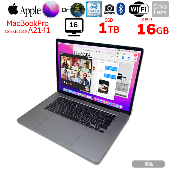 Apple MacBook Pro 16inch MVVK2J/A A2141 2019 選べるOS TouchBar TouchID [core i9 8コア 2.3GHz 16G SSD1TB 無線 BT カメラ 16インチ 純箱] :美品sub_image1