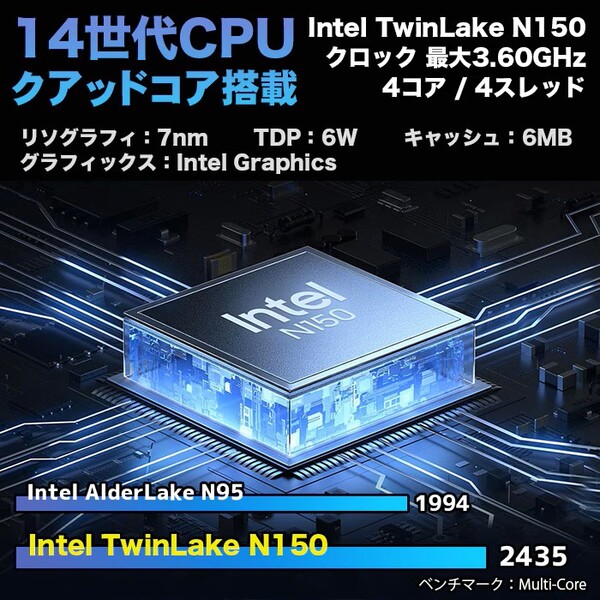 【新品】ノートパソコン PASOUL NC15J 15.6インチワイド Windows11 第14世代 Intel TwinLake N150 SSD256GB メモリ12GB Type-Csub_image1