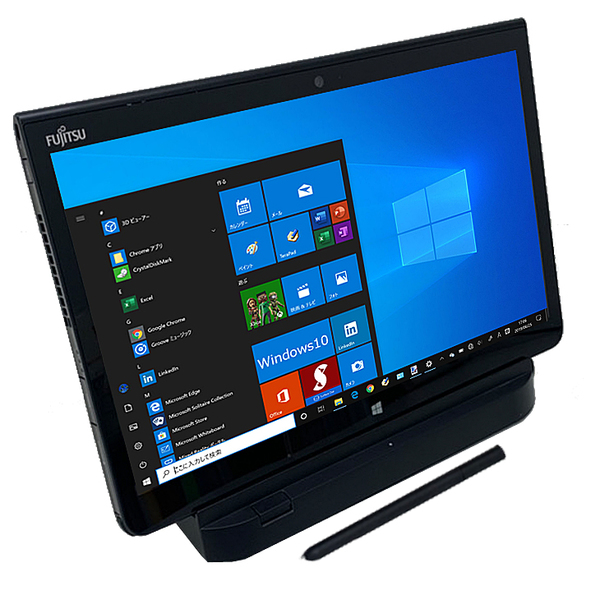 【中古パソコン】富士通 ARROWS Tab Q736/M 中古 タブレット Win10 防水 クレードル ペン[Core i5 6300U メモリ4GB SSD128GB 無線 カメラ 13.3型] :良品sub_image4