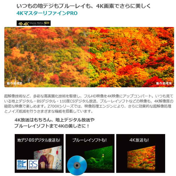 TOSHIBA REGZA 4K テレビ 49V型 49Z700X タイムシフト機能　ネット動画　NETFLIX YouTube [4K Wi-Fi リモコン]:良品sub_image4