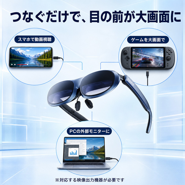 【中古良品】ROKID MAX RA201 ARグラス ROKID 自分専用の大画面 本体のみ スマホ・PC・ゲーム機対応 Micro-OLED 120Hz　sub_image2