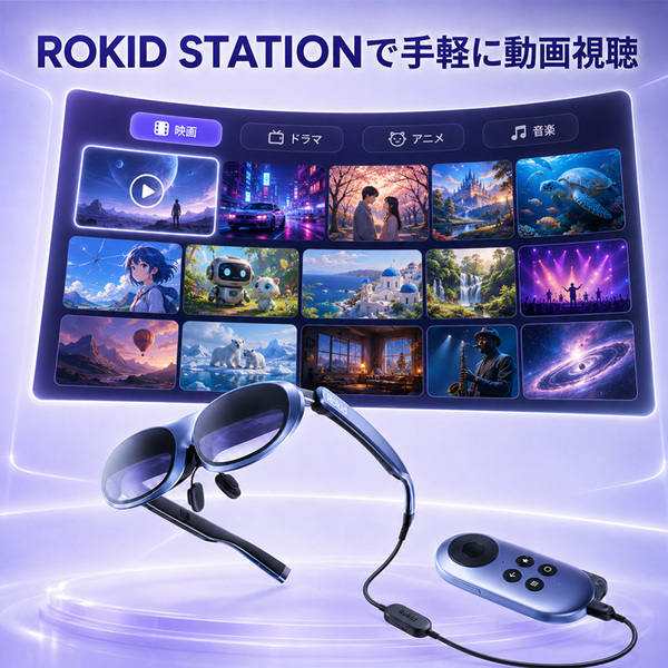 【グラス&ステーションセット】ROKID MAX RA201 ARグラス ROKID STATION Remote セット フルHD Micro-OLED 最大120Hz 近視度数調整対応sub_image5