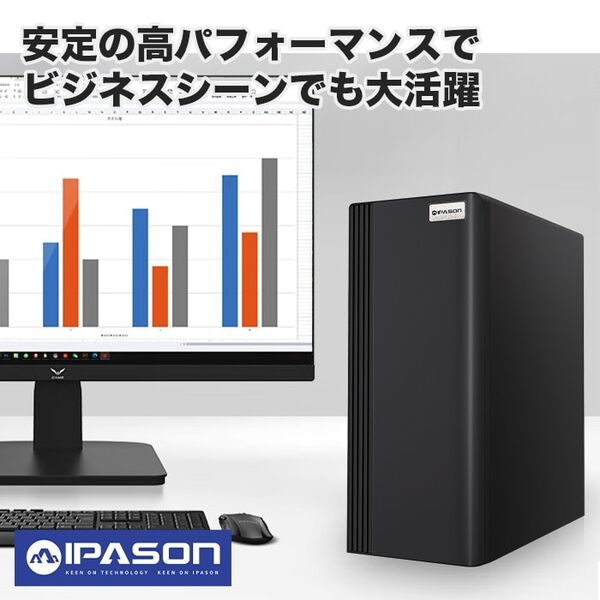 ゲーミングPC  PASOUL S3 ブラック GeForce RTX3050 第12世代 Intel Corei5 12400F Windows11 NVMe M.2 SSD500GB メモリ16GB ゲーミングパソコン eスポーツsub_image1
