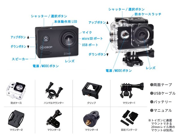 SAC FullHD 1080P/30fpsアクションカメラ AC200sub_image2