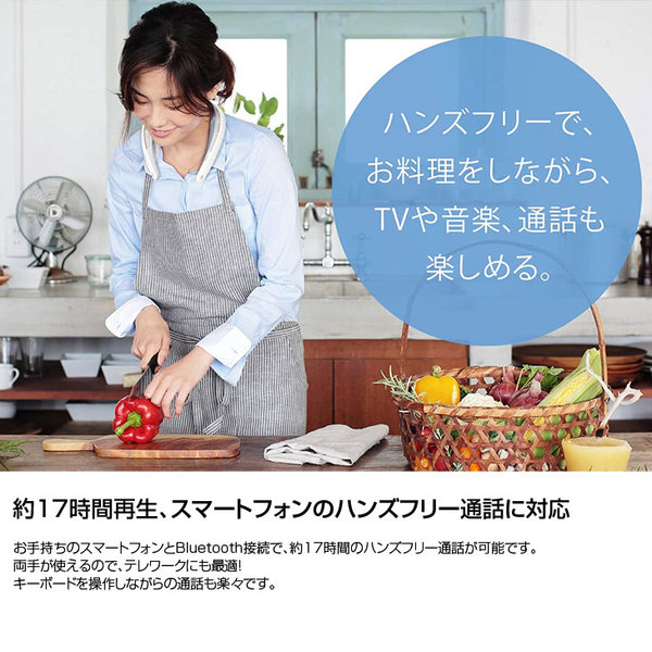 SHARP  AQUOS サウンドパートナー　AN-SS1　ウェアラブル ネックスピーカー　FastStream TV Bluetooth送信機　わずか88g　ハンズフリー通話　テレワークにもsub_image3