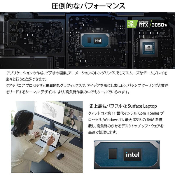 Microsoft Surface Laptop Studio ABY-00018 中古 ノート Office Win11 タッチパネル RTX3050Ti [Core i7 11370H メモリ32GB SSD1TB 無線 Bluetooth カメラ 14.4型] :良品sub_image3