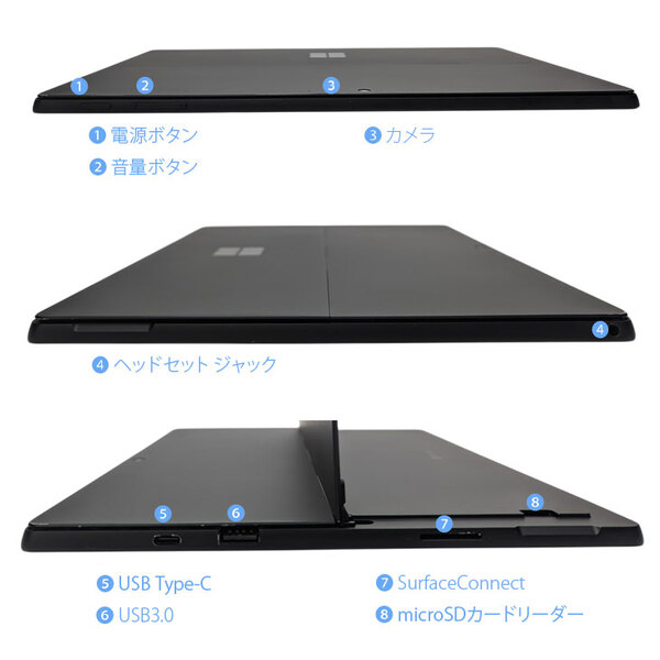 Microsoft Surface Pro 7 中古 タブレット Win11 Office 12.3型 キーボード ペン マウス ハブ サーフェス [第10世代 i5 1035G4 8GB SSD256GB 本体黒 ]:良品sub_image5