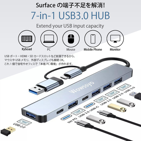 Microsoft Surface Pro7+  LTE Advanced 1S4-00013 Win11 中古 Office 新品カバー 7in1ハブ ペン マウス　[Core i5 1135G7 16G 256GB 12.3]:良品sub_image3