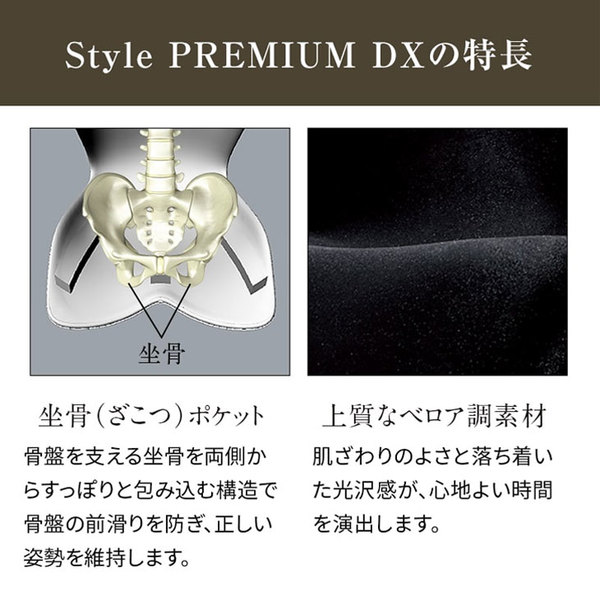 【新品未使用】正規品　MTG　骨盤　姿勢ケア　Style PREMIUM DX YA-AM03A スタイルプレミアム デラックス リッチブラック 座るだけで理想の姿勢sub_image4