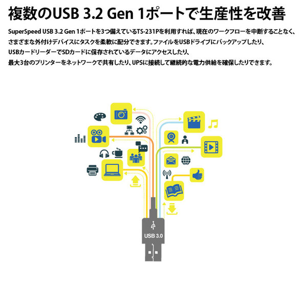 【中古NAS】QNAP TS-231P デュアルコア1.7GHz CPU 1GBメモリ 2ベイ ホーム&SOHO向けsub_image4