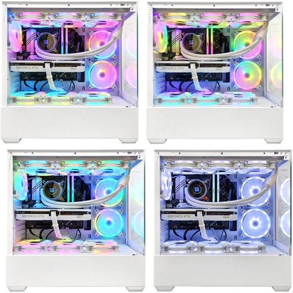 ゲーミングPC デスクトップ GP-V3 ホワイト ピラーレス GeForce RTX5060 AMD Ryzen7 9800X3D Win11 SSD500GB メモリ32GB CPU水冷ファンsub_image1