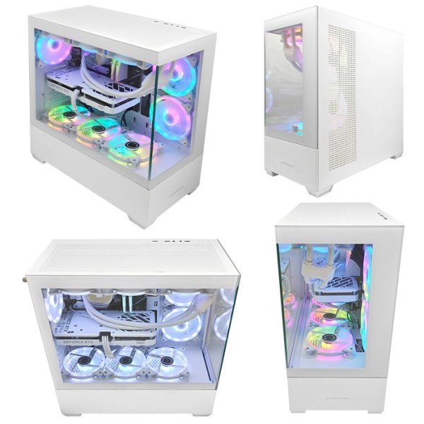 ゲーミングPC デスクトップ GP-V3 ホワイト ピラーレス GeForce RTX5060Ti AMD Ryzen7 9800X3D Win11 SSD500GB メモリ32GB CPU水冷ファンsub_image4
