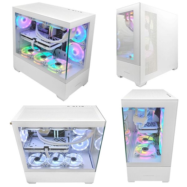 ゲーミングPC  GP-V3 ホワイト ピラーレス AMD Radeon RX9060XT AMD Ryzen7 7700 Win11 SSD500GB メモリ16GB CPU水冷ファン PASOUL 極sub_image4