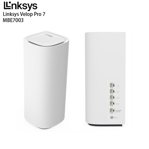 【送料無料】Linksys Velop Pro 7 MBE7003 Wi-Fi7トライバンドメッシュWi-Fiシステム最大速度約10.7GbpsQualcomm Multi-Link Operatio ホワイトsub_image1