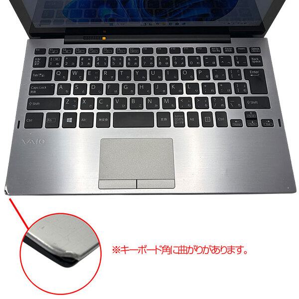 SONY VAIO Pro PA VJPA11C11N 中古 タブレット Office Win10 or Win11 2in1 第8世代[Core m3 8100Y 8GB SS128GB 無線 カメラ 12.5]:訳あり(角曲)sub_image5