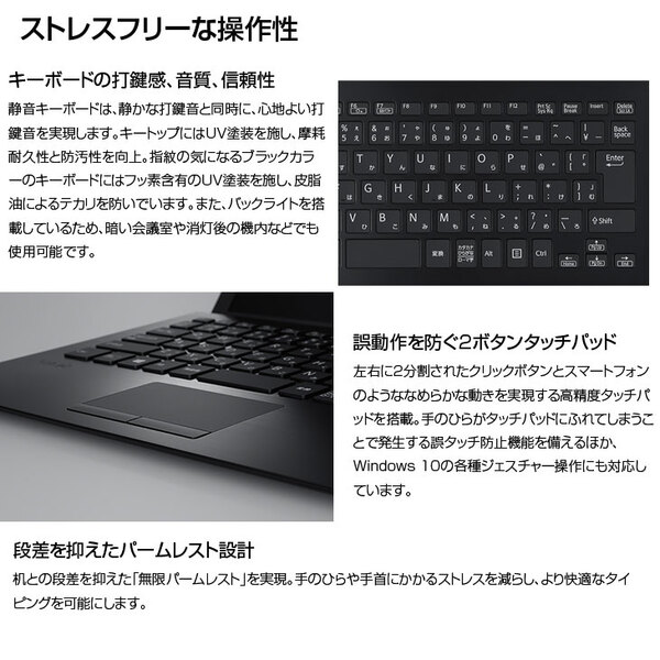VAIO ProPG VJPG11C12N SIMフリー 中古 ノート Office Win10or11 フルHD  [Corei5 7200U 8GB 256GB 無線  BT 13.3型]:訳あり(カメラ×)sub_image3