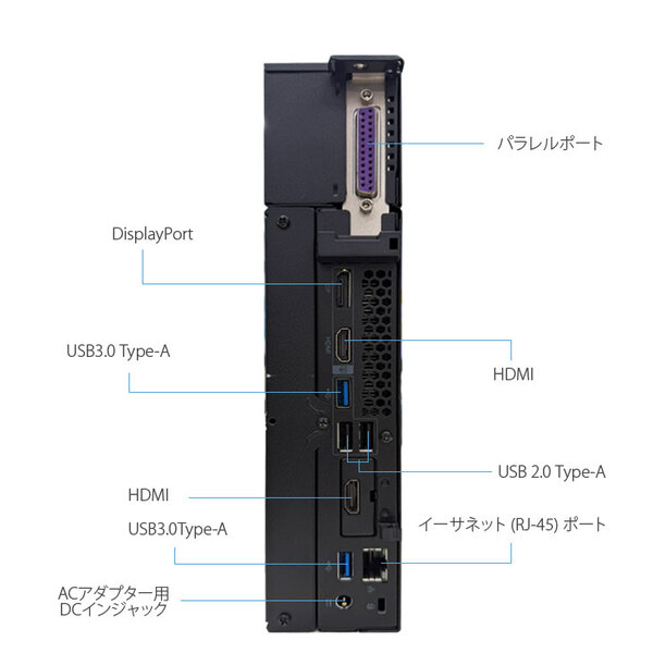 【DVD内蔵の極小PC】 中古 デスクトップパソコン Acer ミニPC Windows11 第8世代 Corei5 メモリ8GB SSD256GB 超省スペース エイサー Veriton VN4660G-F58U3 Wi-Fi デスクトップPC 中古パソコン テレワークsub_image6