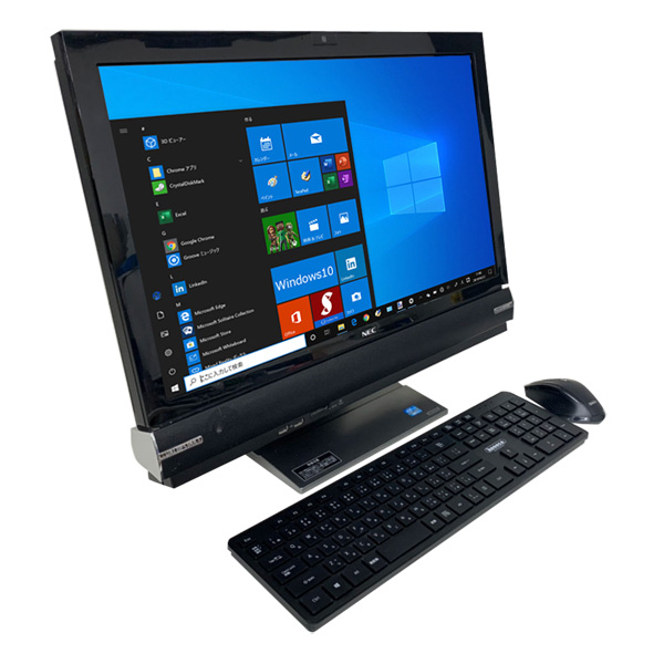 【中古パソコン】NEC VALUSTAR  VW770/HS6B 中古 23インチ大画面 一体型デスクトップ Wind10 [corei7 2670QM  2.2GHz メモリ8G SSD512GB DVDマルチ カメラ 無線キー・マウス]sub_image1