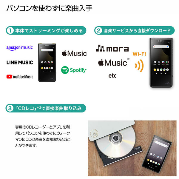 【中古】SONY WALKMAN NW-ZX507 ウォークマン　ポータブルオーディオ　プレーヤー ハイレゾ ストリーミングサービス対応 ブラックsub_image4