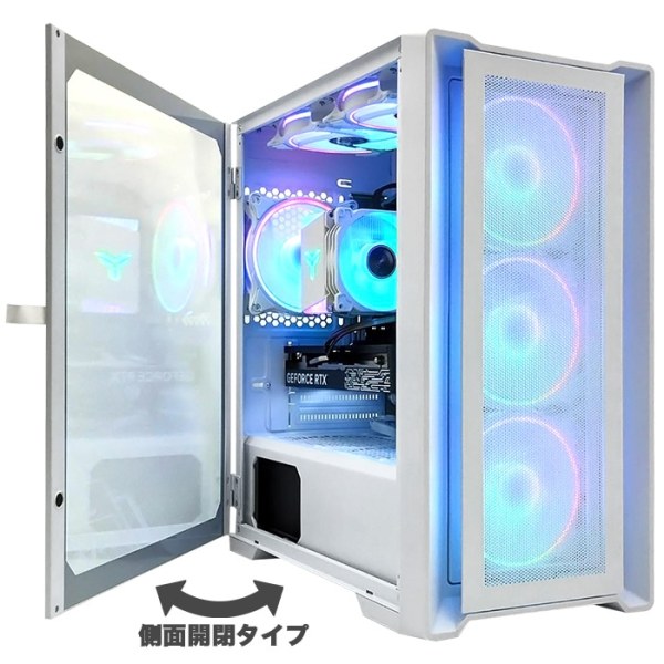 ゲーミングPC デスクトップ ホワイト メッシュ GeForce RTX2060 Intel Core Ultra5 225F Win11 SSD500GB メモリ16GBsub_image4