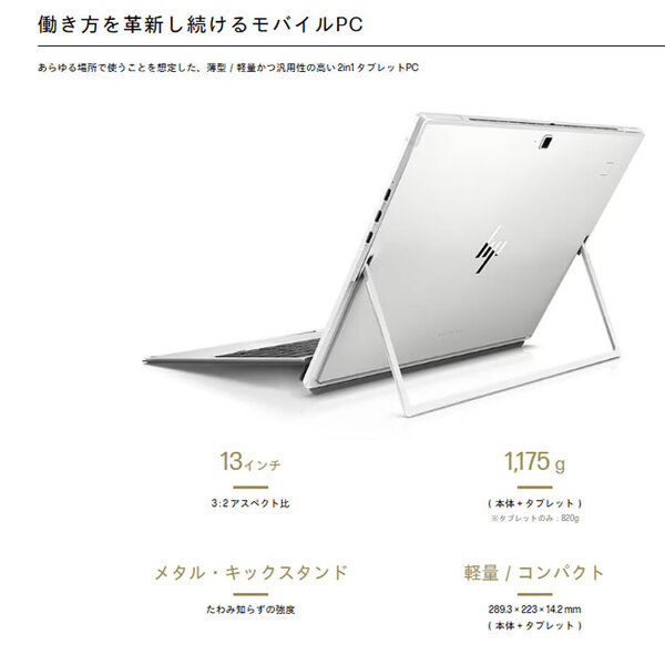 HP Elite x2 G8 中古 ノートパソコン Win11 Office付き 13インチ 2in1 タブレット キーボード [Core i5 1135G7 メモリ8GB SSD256GB 無線 カメラ 13型]:良品sub_image2