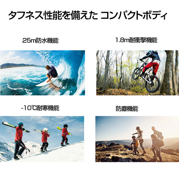 FUJIFILM FinePix XP140 デジタルカメラ 防水、耐衝撃、防塵 メーカーリファビッシュ 1640万画素 光学5倍 28mmワイド ISO 12800 3型 4K対応 BT シルバー :美品sub_image2