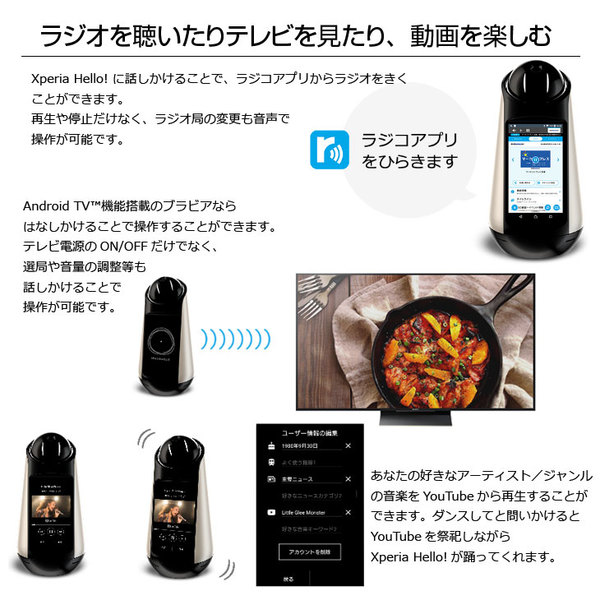SONY Xperia Hello! G1209JP コミュニケーションロボット　Android搭載 話しかけて会話する 家族とつながる　みまもり機能　情報お届け　箱入新品未使用sub_image4