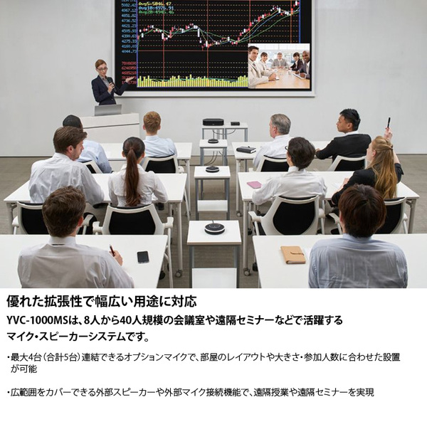 YAMAHA YVC-1000MS ユニファイドコミュニケーションマイクスピーカーシステム 臨場感あふれる高音質 ミーティングをより豊かに! 中古sub_image3
